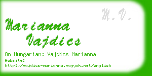 marianna vajdics business card